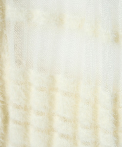 mic by Olu.（ミックバイオルドット）の「＜ ZOZOTOWN限定 ＞シアーフェザーポロニット（ニット/セーター・レディース・アイボリー/ブラック・FREE）」の16枚目の写真