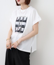 vingtrois プリントTシャツ 半袖