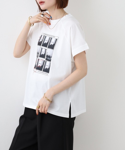 FUNALIVE(ファンアライブ)の「vingtrois プリントTシャツ 半袖(Tシャツ/カットソー・レディース・ホワイト・M)」の14枚目の写真