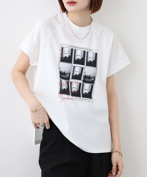 FUNALIVE(ファンアライブ)の「vingtrois プリントTシャツ 半袖(Tシャツ/カットソー・レディース・ホワイト・M)」の16枚目の写真