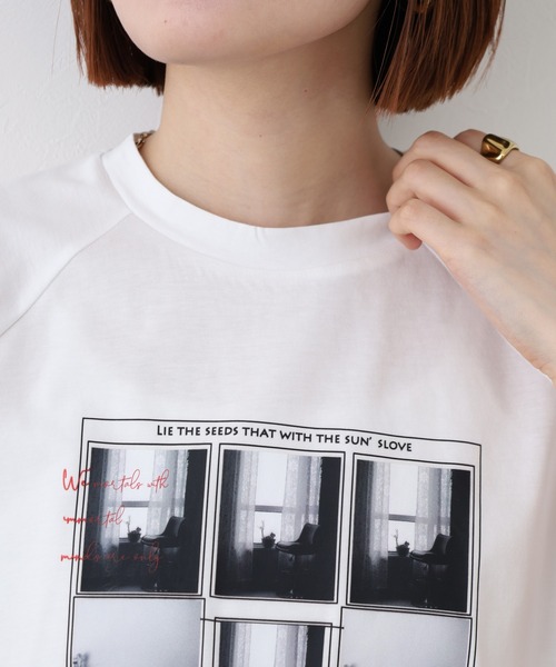 FUNALIVE(ファンアライブ)の「vingtrois プリントTシャツ 半袖(Tシャツ/カットソー・レディース・ホワイト・M)」の9枚目の写真