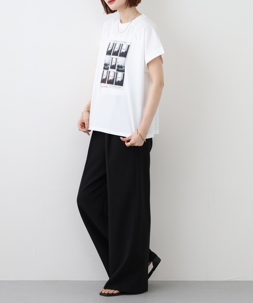 FUNALIVE(ファンアライブ)の「vingtrois プリントTシャツ 半袖(Tシャツ/カットソー・レディース・ホワイト・M)」の5枚目の写真