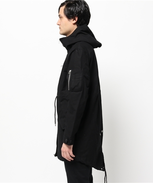 Denime(ドゥニーム)の「MODS COAT/モッズコート(モッズコート・メンズ・カーキ/ブラック・LARGE/MEDIUM)」の4枚目の写真