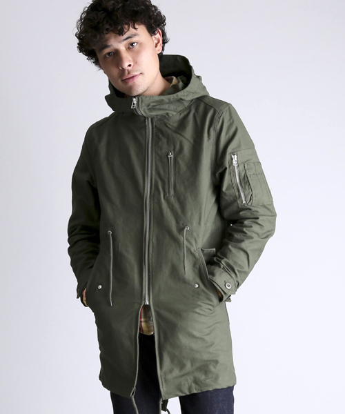 Denime(ドゥニーム)の「MODS COAT/モッズコート(モッズコート・メンズ・カーキ/ブラック・LARGE/MEDIUM)」の17枚目の写真