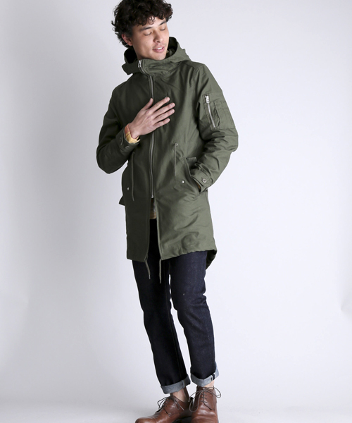 Denime(ドゥニーム)の「MODS COAT/モッズコート(モッズコート・メンズ・カーキ/ブラック・LARGE/MEDIUM)」の18枚目の写真