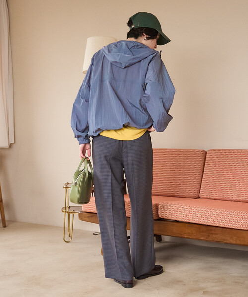 FREAK'S STORE(フリークスストア)の「FRUIT OF THE LOOM×FREAK'S STORE/フルーツオブザルーム 別注 チェック柄 タックワイドパンツ(スラックス・レディース・チャコール/ブラウン/ベージュ・SMALL/MEDIUM)」の21枚目の写真