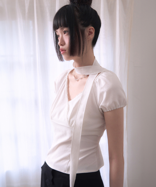 REISE MIYA（レイズミヤ）の「コウキタイラップブラウス[ホワイト]（シャツ/ブラウス・レディース・その他・MEDIUM/SMALL）」の2枚目の写真