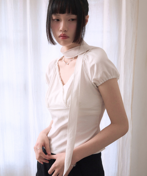 REISE MIYA（レイズミヤ）の「コウキタイラップブラウス[ホワイト]（シャツ/ブラウス・レディース・その他・MEDIUM/SMALL）」の3枚目の写真