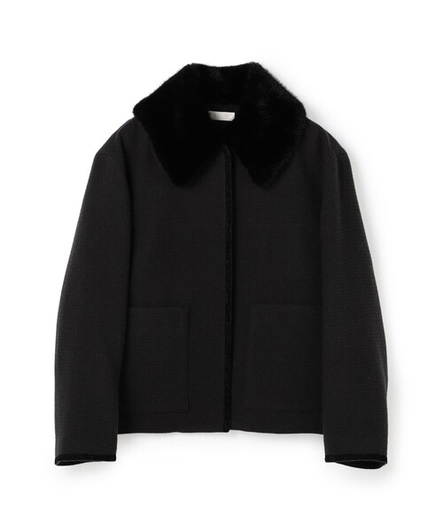 BALLSEY(ボールジィ)の「ドビーワッフルコンビ ジャケット&ベストコンビ(その他アウター・レディース・ホワイト/スミクロ・36)」の1枚目の写真