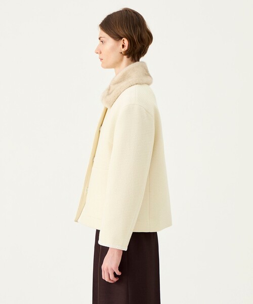 BALLSEY(ボールジィ)の「ドビーワッフルコンビ ジャケット&ベストコンビ(その他アウター・レディース・ホワイト/スミクロ・36)」の12枚目の写真