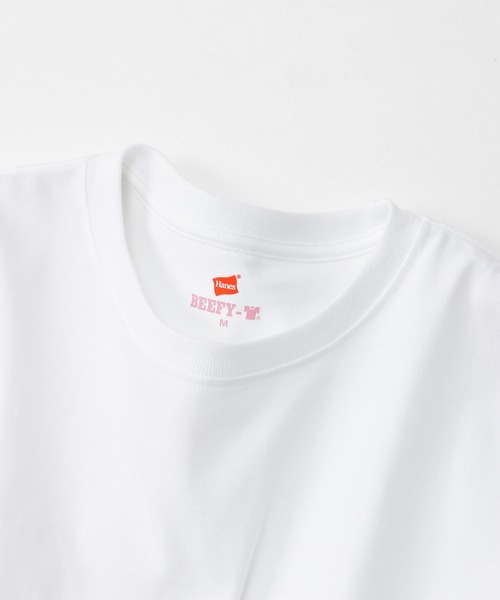 HANES（ヘインズ）の「【Hanes/ヘインズ】レディース BEEFY-T for HER クルーネックTシャツ（Tシャツ/カットソー・レディース・ピンク/ホワイト/グレー系・LARGE/MEDIUM）」の4枚目の写真