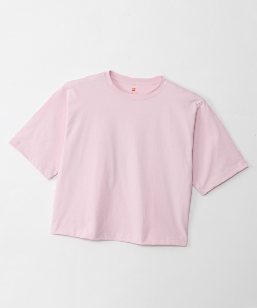 HANES（ヘインズ）の「【Hanes/ヘインズ】レディース BEEFY-T for HER クルーネックTシャツ（Tシャツ/カットソー・レディース・ピンク/ホワイト/グレー系・LARGE/MEDIUM）」の8枚目の写真