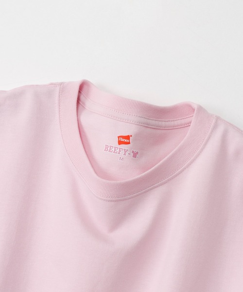 HANES（ヘインズ）の「【Hanes/ヘインズ】レディース BEEFY-T for HER クルーネックTシャツ（Tシャツ/カットソー・レディース・ピンク/ホワイト/グレー系・LARGE/MEDIUM）」の9枚目の写真