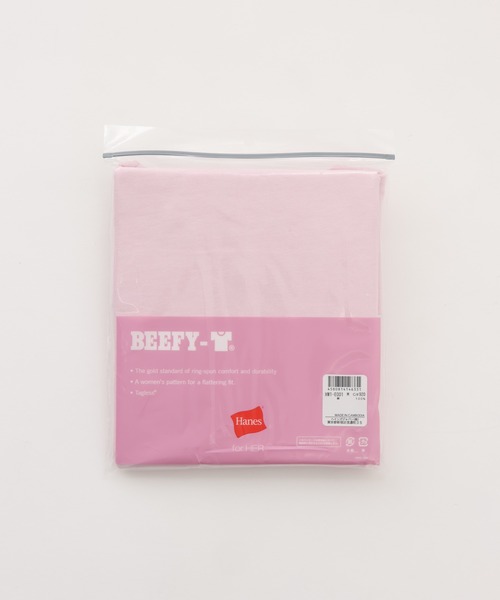 HANES（ヘインズ）の「【Hanes/ヘインズ】レディース BEEFY-T for HER クルーネックTシャツ（Tシャツ/カットソー・レディース・ピンク/ホワイト/グレー系・LARGE/MEDIUM）」の11枚目の写真
