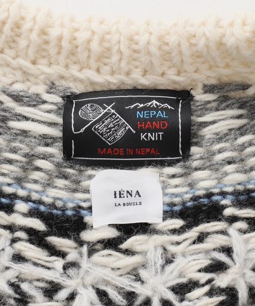 IENA LA BOUCLE（イエナラブークル）の「IENA LA BOUCLE ノルディックハンドニットカーディガン（カーディガン/ボレロ・レディース・ライトグレー/ホワイト×ホワイト・FREE）」の22枚目の写真