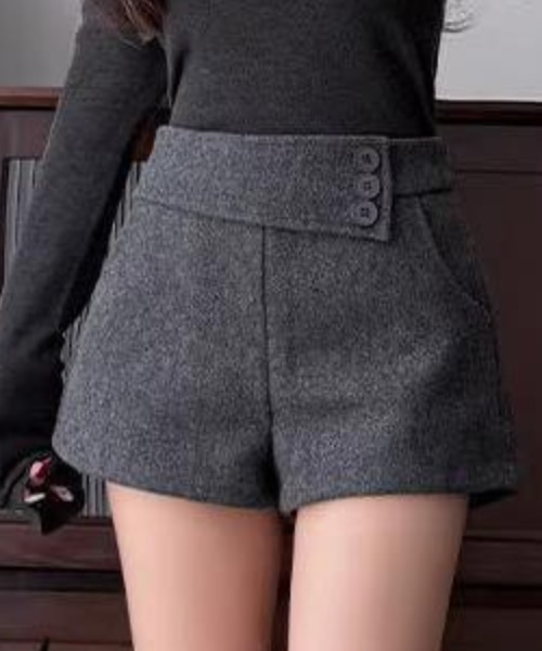 Vipoa(ヴィポア)の「Wool blend short pants(その他パンツ・レディース・グレー/ブラック・LARGE/MEDIUM)」の10枚目の写真
