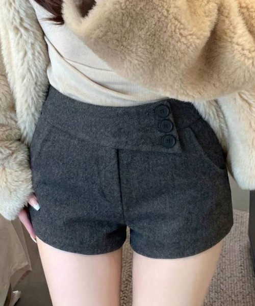Vipoa(ヴィポア)の「Wool blend short pants(その他パンツ・レディース・グレー/ブラック・LARGE/MEDIUM)」の9枚目の写真