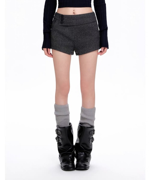 Vipoa(ヴィポア)の「Wool blend short pants(その他パンツ・レディース・グレー/ブラック・LARGE/MEDIUM)」の18枚目の写真
