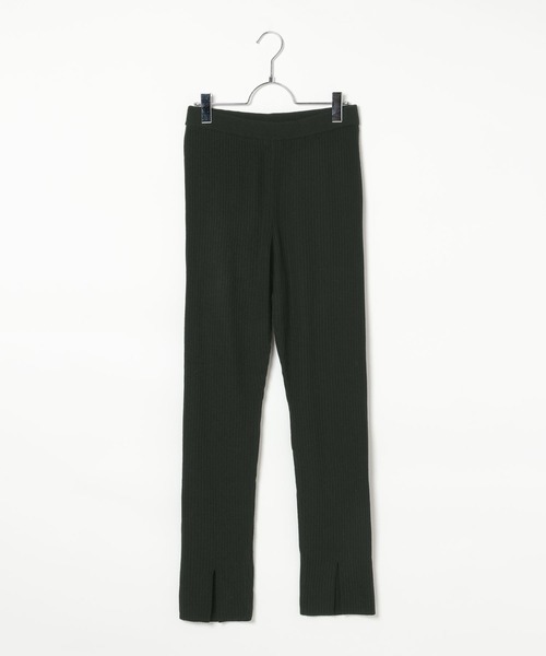 LEPSIM(レプシィム)の「《満たされニットシリーズ》14ゲージスリムニットパンツ 1042402(その他パンツ・レディース・ブラック/ブラック系その他・FREE)」の1枚目の写真