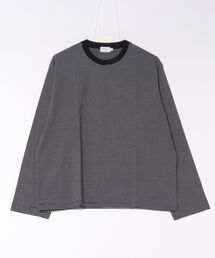 Bshop | handvaerk | 60/2 コットン クルーネック長袖Tシャツ STRIPE MEN(Tシャツ/カットソー)