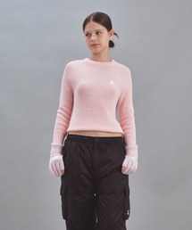 RAGLAN KNIT TOP - PINK