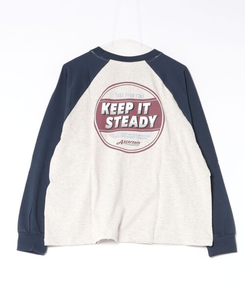 UNDERWRAPS(アンダーラップス)の「選べるデザイン 前後ロゴプリント 配色カラー ロンT 長袖Tシャツ(Tシャツ/カットソー・レディース・I/H/B/A/G/F/E/D/C・M/L)」の12枚目の写真