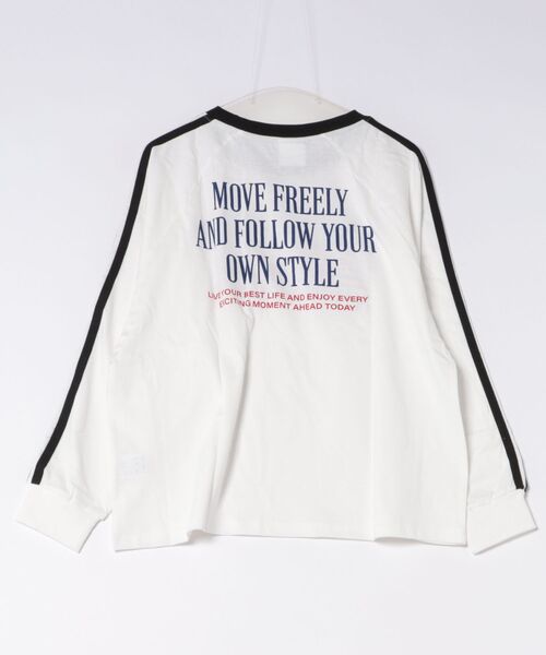 UNDERWRAPS(アンダーラップス)の「選べるデザイン 前後ロゴプリント 配色カラー ロンT 長袖Tシャツ(Tシャツ/カットソー・レディース・I/H/B/A/G/F/E/D/C・M/L)」の13枚目の写真