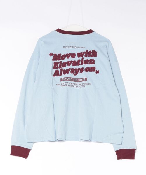 UNDERWRAPS(アンダーラップス)の「選べるデザイン 前後ロゴプリント 配色カラー ロンT 長袖Tシャツ(Tシャツ/カットソー・レディース・I/H/B/A/G/F/E/D/C・M/L)」の15枚目の写真