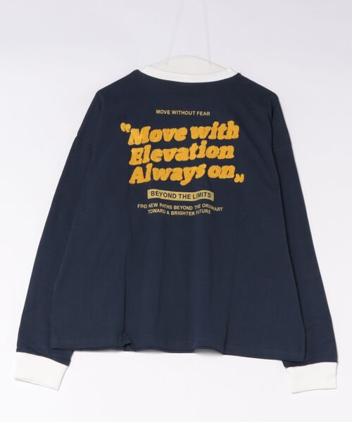 UNDERWRAPS(アンダーラップス)の「選べるデザイン 前後ロゴプリント 配色カラー ロンT 長袖Tシャツ(Tシャツ/カットソー・レディース・I/H/B/A/G/F/E/D/C・M/L)」の16枚目の写真