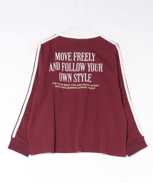 UNDERWRAPS(アンダーラップス)の「選べるデザイン 前後ロゴプリント 配色カラー ロンT 長袖Tシャツ(Tシャツ/カットソー・レディース・I/H/B/A/G/F/E/D/C・M/L)」の11枚目の写真