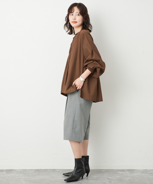 SLOBE IENA(スローブイエナ)の「ナロータイシアーギャザーブラウス(シャツ/ブラウス・レディース・ホワイト/ブラウン・FREE)」の12枚目の写真