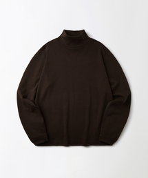 TURTLENECK LONG SLEEVE TEE_BROWN
