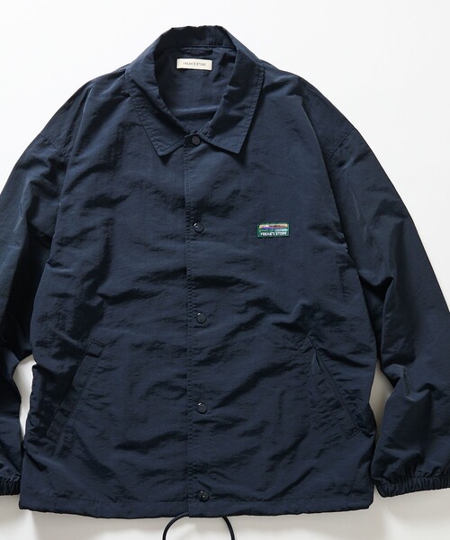 FREAK'S STORE(フリークスストア)の「限定展開 ナイロン コーチジャケット(ブルゾン・メンズ・ブラック/チャコールグレー/ベージュ/ネイビー・MEDIUM/LARGE/SMALL)」の4枚目の写真