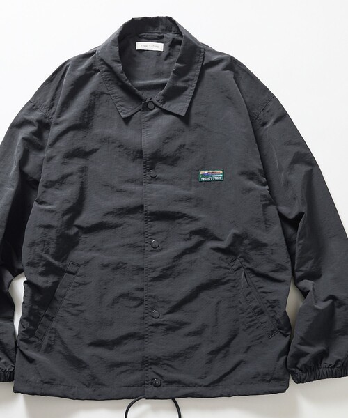 FREAK'S STORE(フリークスストア)の「限定展開 ナイロン コーチジャケット(ブルゾン・メンズ・ブラック/チャコールグレー/ベージュ/ネイビー・MEDIUM/LARGE/SMALL)」の2枚目の写真