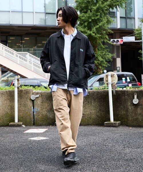 FREAK'S STORE(フリークスストア)の「限定展開 ナイロン コーチジャケット(ブルゾン・メンズ・ブラック/チャコールグレー/ベージュ/ネイビー・MEDIUM/LARGE/SMALL)」の20枚目の写真