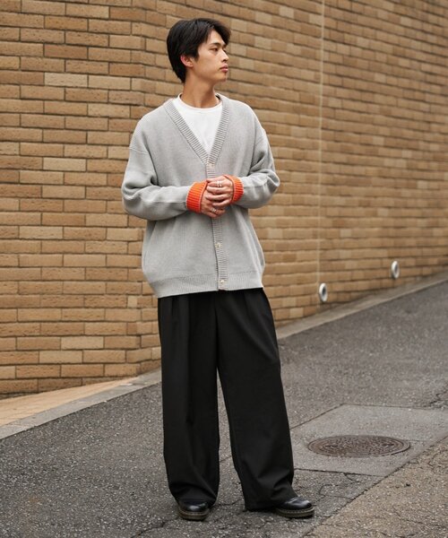 CIAOPANIC TYPY(チャオパニックティピー)の「【UNISEX】キープシェイプニットカーディガン(カーディガン/ボレロ・メンズ・ライトグレー/ブラック/ブラウン/ホワイト系その他・MEDIUM/LARGE)」の16枚目の写真