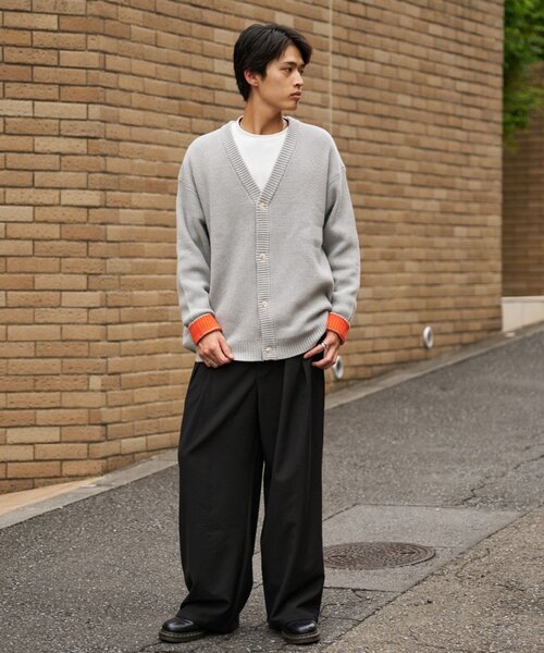 CIAOPANIC TYPY(チャオパニックティピー)の「【UNISEX】キープシェイプニットカーディガン(カーディガン/ボレロ・メンズ・ライトグレー/ブラック/ブラウン/ホワイト系その他・MEDIUM/LARGE)」の9枚目の写真