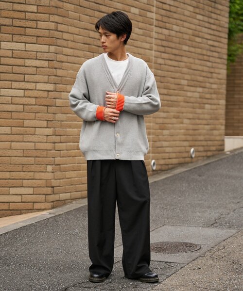 CIAOPANIC TYPY(チャオパニックティピー)の「【UNISEX】キープシェイプニットカーディガン(カーディガン/ボレロ・メンズ・ライトグレー/ブラック/ブラウン/ホワイト系その他・MEDIUM/LARGE)」の10枚目の写真