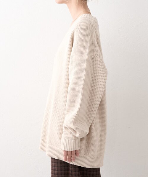 CIAOPANIC TYPY(チャオパニックティピー)の「【UNISEX】キープシェイプニットカーディガン(カーディガン/ボレロ・メンズ・ライトグレー/ブラック/ブラウン/ホワイト系その他・MEDIUM/LARGE)」の13枚目の写真