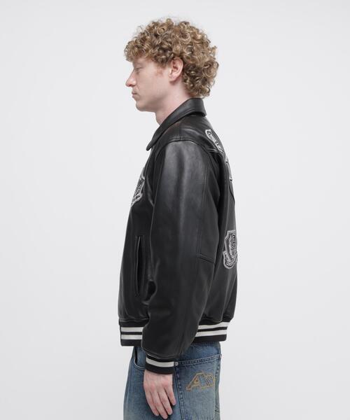 AVIREX（アヴィレックス）の「VARSITY LEATHER JACKET "SELECTED AUTHORITY" / バーシティ レザー ジャケット / AVIREX / アヴィレックス（その他アウター・メンズ・ブラック・L/M/2XL/XL）」の6枚目の写真