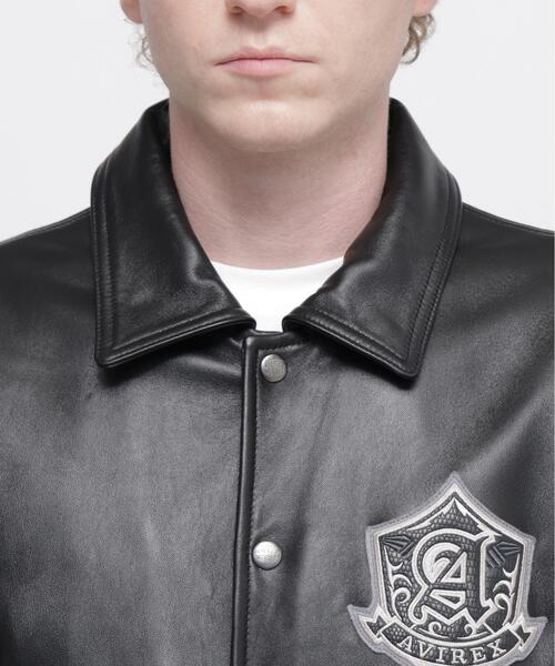 AVIREX（アヴィレックス）の「VARSITY LEATHER JACKET "SELECTED AUTHORITY" / バーシティ レザー ジャケット / AVIREX / アヴィレックス（その他アウター・メンズ・ブラック・L/M/2XL/XL）」の8枚目の写真