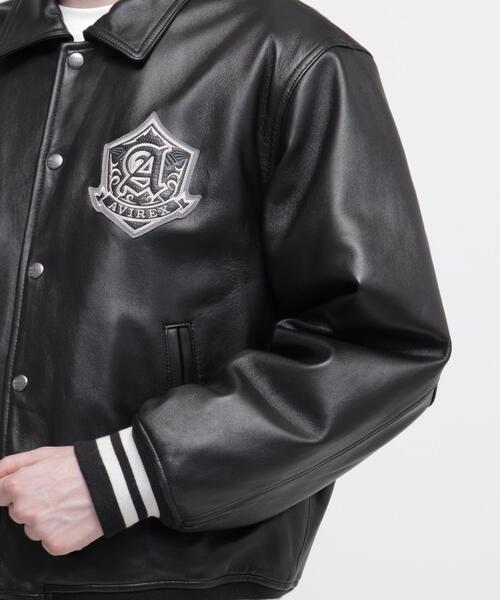 AVIREX（アヴィレックス）の「VARSITY LEATHER JACKET "SELECTED AUTHORITY" / バーシティ レザー ジャケット / AVIREX / アヴィレックス（その他アウター・メンズ・ブラック・L/M/2XL/XL）」の9枚目の写真