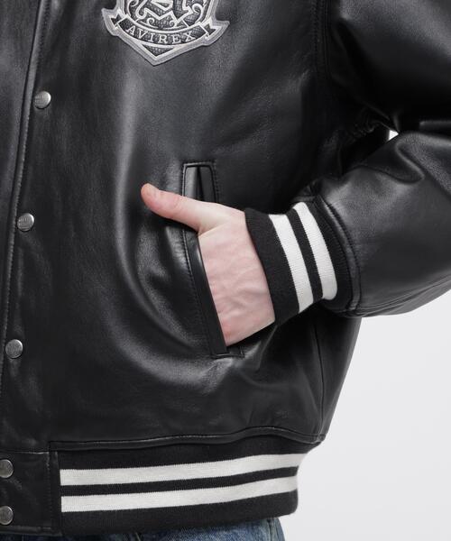 AVIREX（アヴィレックス）の「VARSITY LEATHER JACKET "SELECTED AUTHORITY" / バーシティ レザー ジャケット / AVIREX / アヴィレックス（その他アウター・メンズ・ブラック・L/M/2XL/XL）」の10枚目の写真
