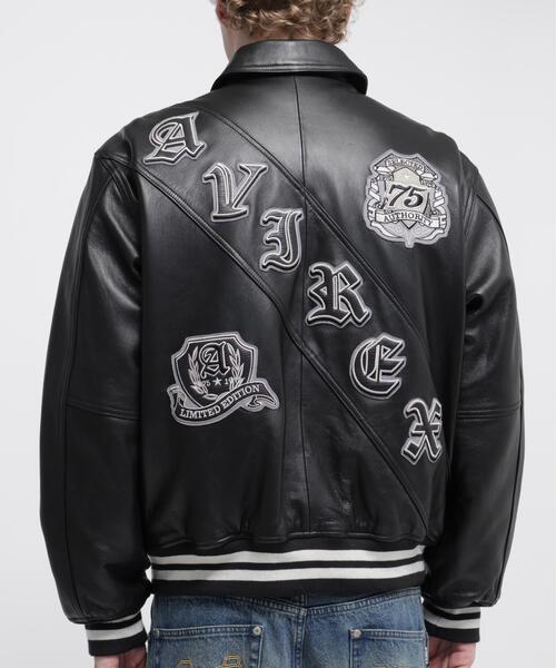 AVIREX（アヴィレックス）の「VARSITY LEATHER JACKET "SELECTED AUTHORITY" / バーシティ レザー ジャケット / AVIREX / アヴィレックス（その他アウター・メンズ・ブラック・L/M/2XL/XL）」の12枚目の写真