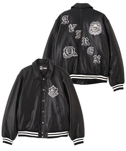 AVIREX（アヴィレックス）の「VARSITY LEATHER JACKET "SELECTED AUTHORITY" / バーシティ レザー ジャケット / AVIREX / アヴィレックス（その他アウター・メンズ・ブラック・L/M/2XL/XL）」の13枚目の写真