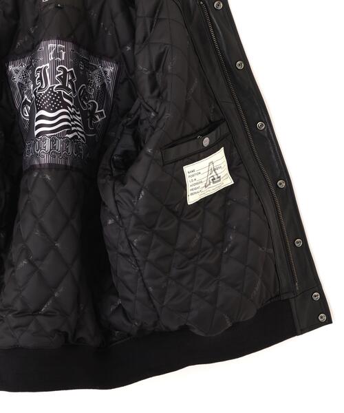 AVIREX（アヴィレックス）の「VARSITY LEATHER JACKET "SELECTED AUTHORITY" / バーシティ レザー ジャケット / AVIREX / アヴィレックス（その他アウター・メンズ・ブラック・L/M/2XL/XL）」の16枚目の写真