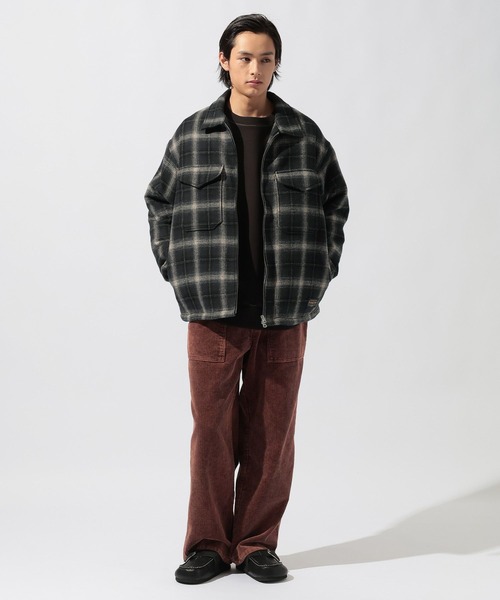 PENDLETON(ペンドルトン)の「【PENDLETON(ペンドルトン)】別注ZIP CPO JACKET(ブルゾン・メンズ・ブラウン/チャコール/キャメル・MEDIUM/LARGE)」の12枚目の写真
