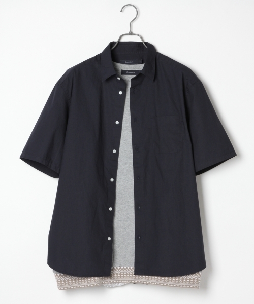 RAGEBLUE（レイジブルー）の「＜トレンドのBIGシルエット＞60ブロードシャツ/705727（シャツ/ブラウス・メンズ・ブルー/ネイビー/ホワイト・MEDIUM/LARGE）」の2枚目の写真