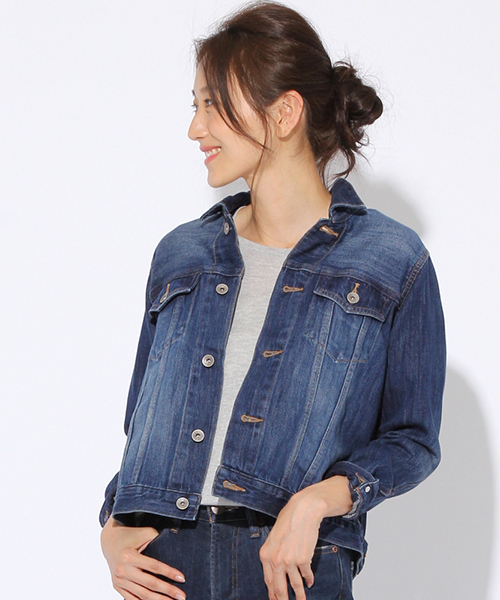 niko and...(ニコアンド)の「デニムGジャン【niko and ...】(デニムジャケット・レディース・インディゴブルー/ブルー/ライトブルー/ダークブルー・LARGE/MEDIUM)」の3枚目の写真