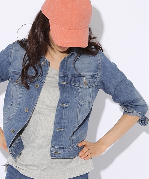 niko and...(ニコアンド)の「デニムGジャン【niko and ...】(デニムジャケット・レディース・インディゴブルー/ブルー/ライトブルー/ダークブルー・LARGE/MEDIUM)」の2枚目の写真